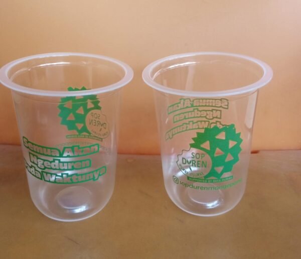 12 oz oval logo 1 warna warna hijau