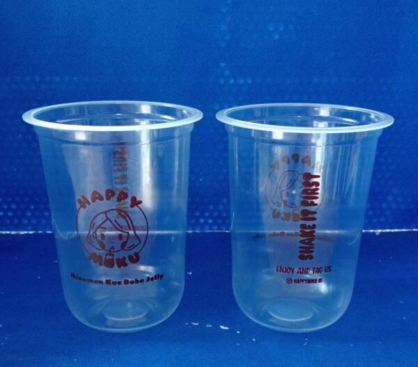16 oz oval logo satu warna tinta coklat
