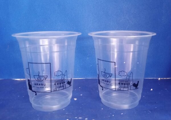 sablon cup 12 oz datar poly cup