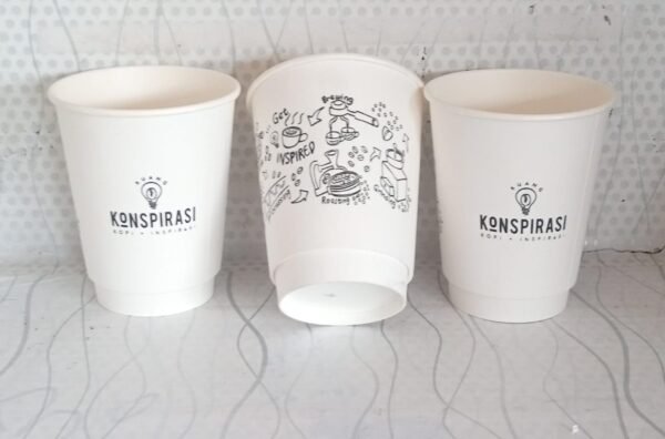 papercup putih double wall 8oz TAHAN PANAS