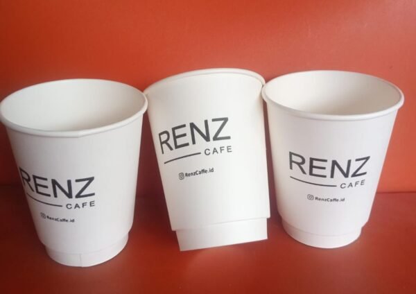 papercup putih double wall 8oz ELEGAN